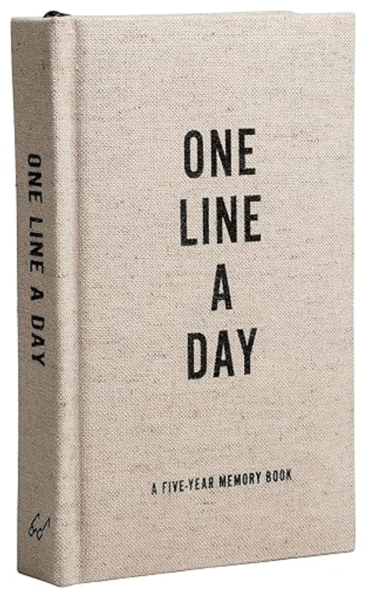 Photo of a journal titled "One Line a Day"