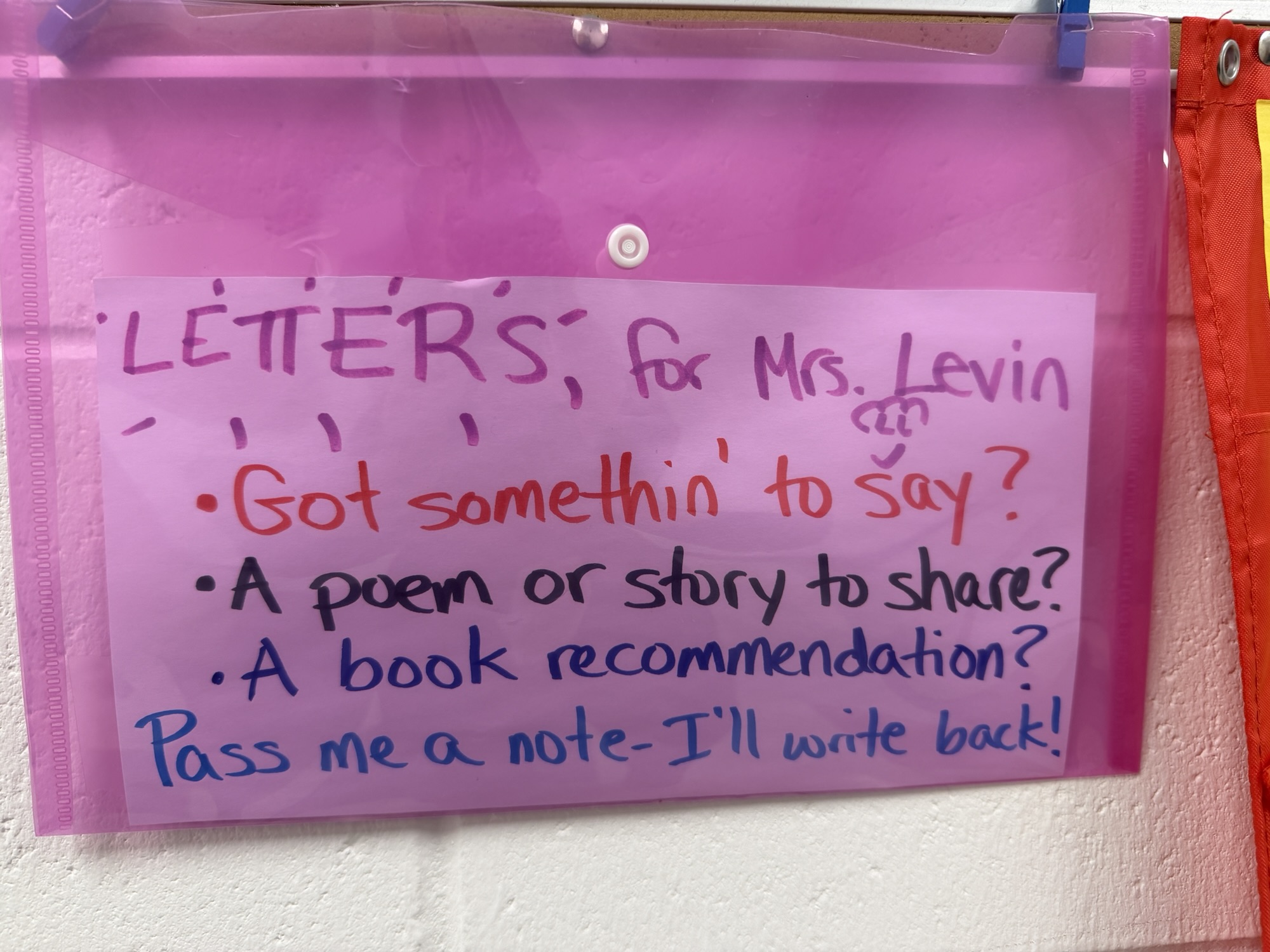 Slice of Life Tuesday: Dear Mrs. Levin – Soapbox: The Way I see Things