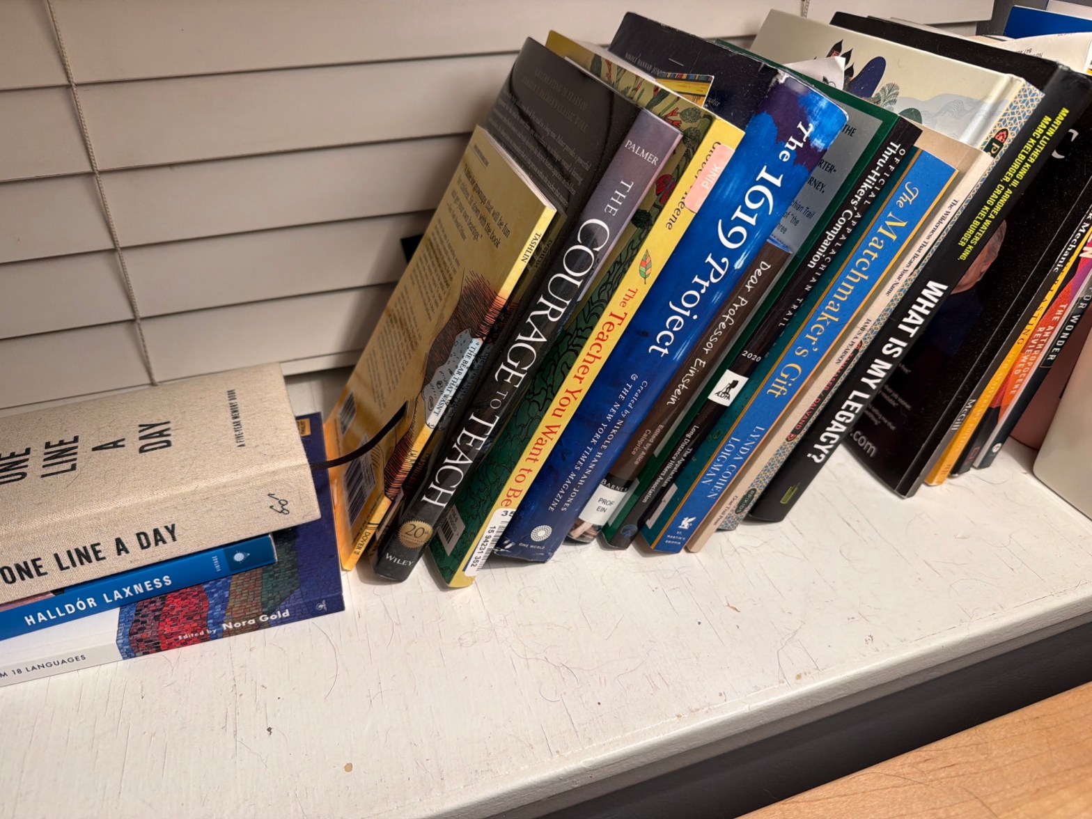 Shelf with books on it