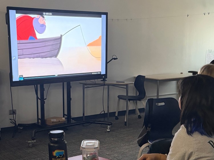 Photo of a video on a screen