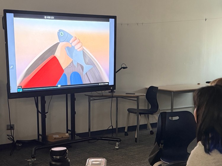 Picture of a video on a screen